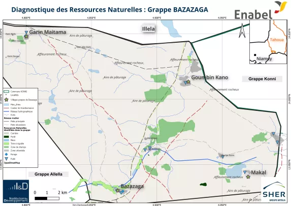 Ressources naturelles existantes Grappe BAZAGA