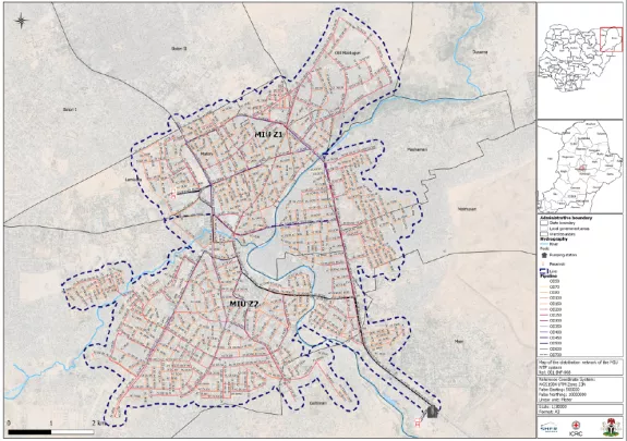 Cartographie de la ville de Maiduguri